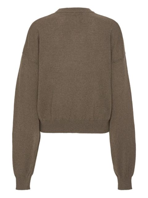 ROTATE BIRGER CHRISTENSEN crew-neck logo-patch sweater - Brown - zdjęcie produktu nr 2