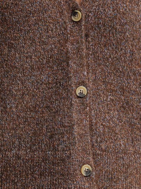 Marc O'Polo kamizelka z domieszką wełny damski kolor brązowy 5000006803