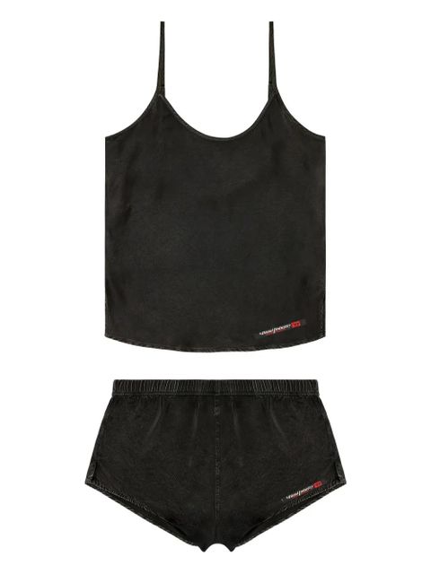 Diesel logo-patch pajama set - Black - zdjęcie produktu nr 1