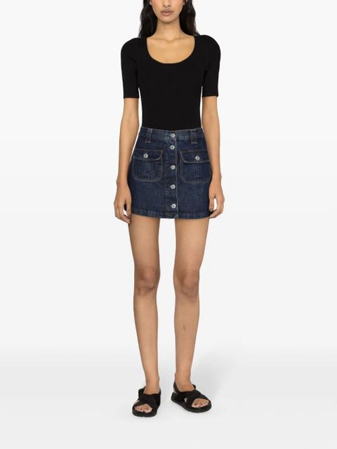 PINKO round-neck ribbed T-shirt - Black - zdjęcie produktu nr 2