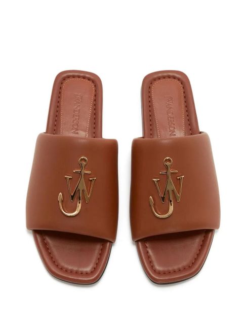 JW Anderson JW Anchor plaque slide sandals - Brown