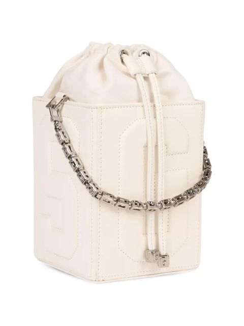 GCDS logo-embossed shoulder bag - White