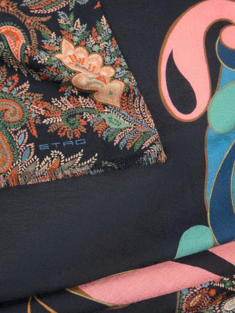 ETRO jacquard-paisley motif scarf - Blue - zdjęcie produktu nr 2