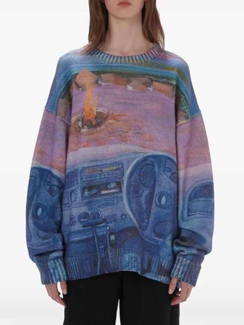 JW Anderson printed jumper - Blue - zdjęcie produktu nr 2