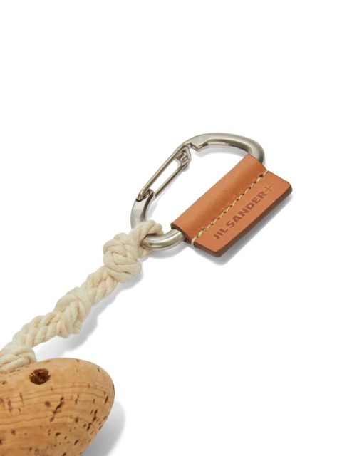 Jil Sander fishtail-design logo-print keyring - Brown - zdjęcie produktu nr 2