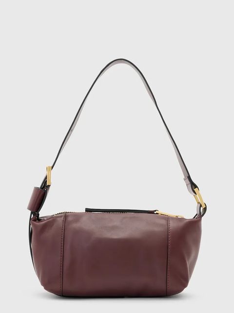 AllSaints torebka skórzana VEGA kolor czerwony W196XD