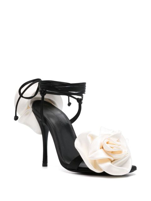 Magda Butrym 110mm floral-appliqué sandals - Black - zdjęcie produktu nr 2