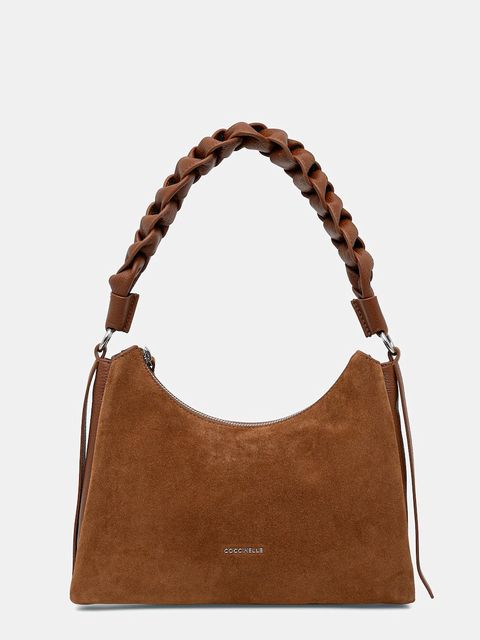 Coccinelle torebka zamszowa BOHEME SUEDE BIMATERIAL kolor brązowy E1.P6P.13.03.01 - zdjęcie produktu nr 1