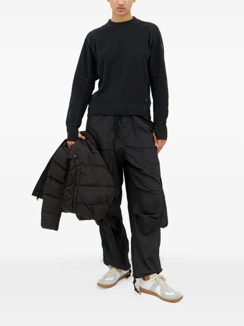 Moncler Grenoble logo-embroidered sweatshirt - Black