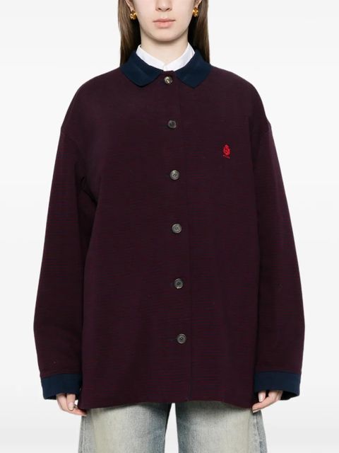 Prada striped embroidered jacket