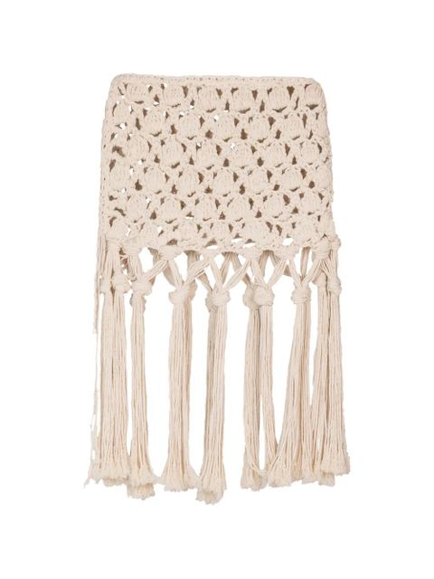 Balmain cotton crochet skirt - Neutrals - zdjęcie produktu nr 1