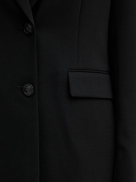 Guess marynarka THEOLINE kolor czarny jednorzędowa gładka W5YN46 WGHC2