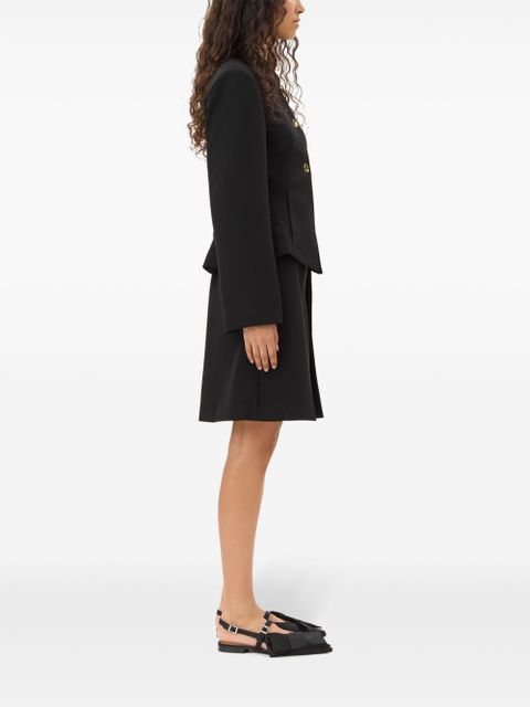 GANNI twill blazer - Black