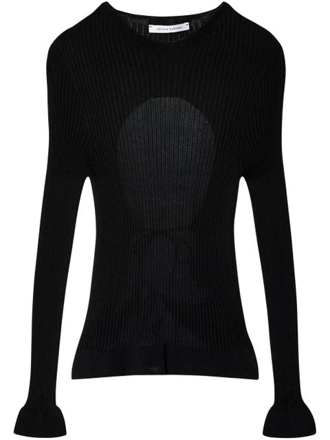 Cecilie Bahnsen Jayla knitted top - Black - zdjęcie produktu nr 1