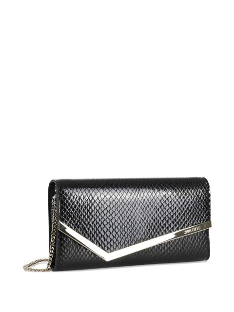 Jimmy Choo snakeskin-effect clasp bag - Black - zdjęcie produktu nr 2