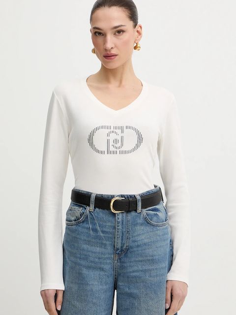 Liu Jo longsleeve kolor beżowy TA6053 JS003 - zdjęcie produktu nr 1