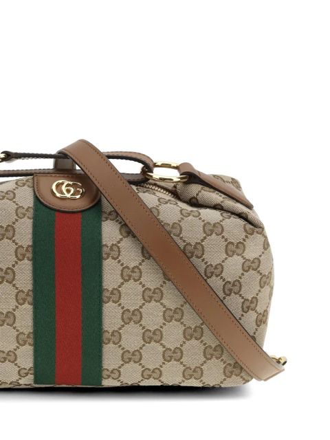 Gucci GG-pattern Web-stripe tote bag - Neutrals