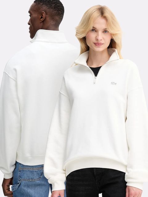 Lacoste bluza bawełniana kolor beżowy gładka SH7759 - zdjęcie produktu nr 1