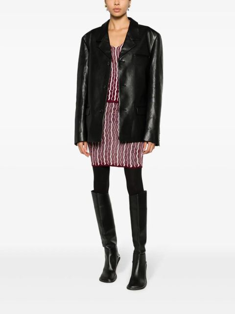 Nanushka Rox regenerated-leather blazer - Black - zdjęcie produktu nr 2