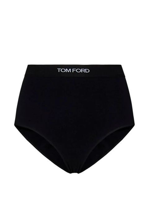 TOM FORD elasticated-waistband logo briefs - Black - zdjęcie produktu nr 1