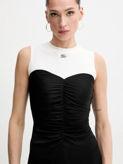 Karl Lagerfeld sukienka kolor czarny mini dopasowana A2W13003 - zdjęcie produktu nr 2