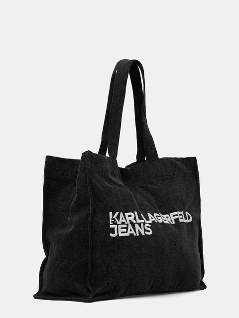 Karl Lagerfeld Jeans torba jeansowa kolor czarny B1W50045