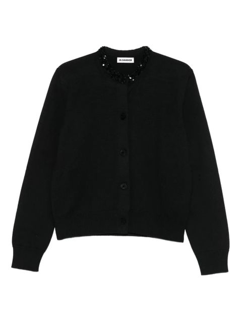 Jil Sander virgin wool cardigan - 001 BLACK - zdjęcie produktu nr 1