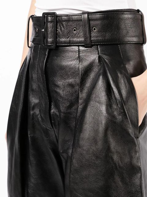 Golden Goose belted wide-leg shorts - Black