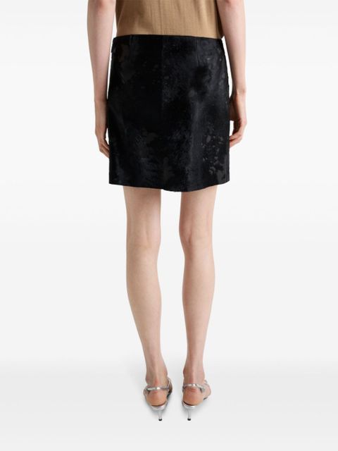 Prada leather mini skirt - Black - zdjęcie produktu nr 2
