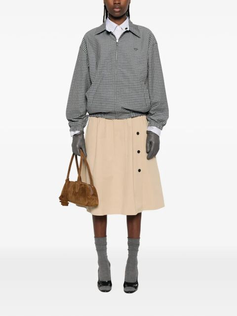 Prada check-pattern zip-fastening jacket - Grey - zdjęcie produktu nr 2