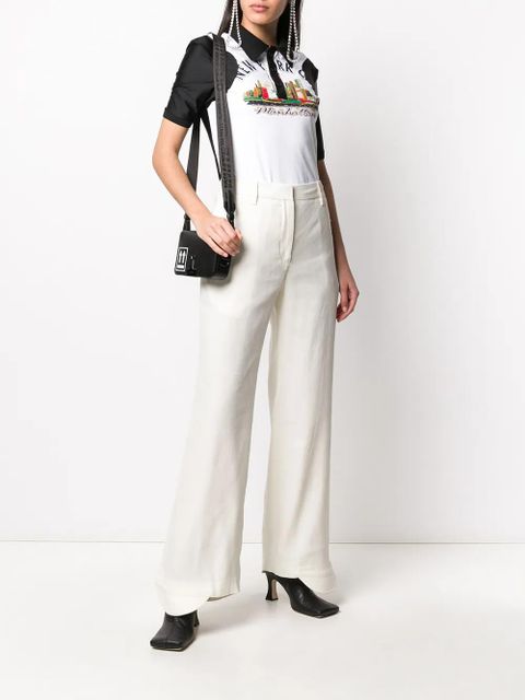Off-White flared curved cuff trousers - Neutrals - zdjęcie produktu nr 2