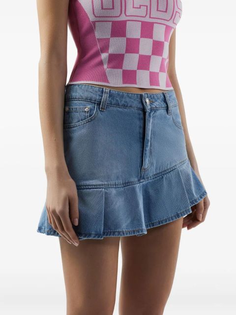 GCDS pleated miniskirt - Blue