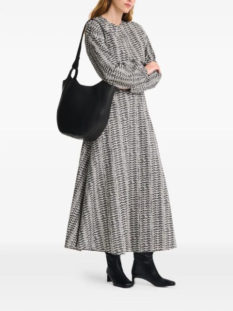 Longchamp curved leather shoulder bag - Black - zdjęcie produktu nr 2