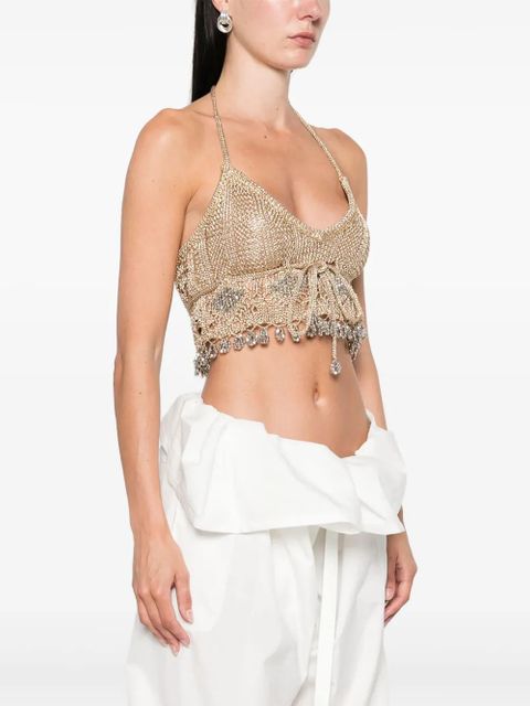 Rabanne halterneck embellished top - Gold - zdjęcie produktu nr 2