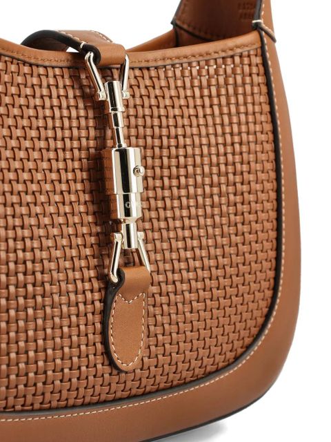 Gucci Jackie 1961 woven-detail shoulder bag - Brown