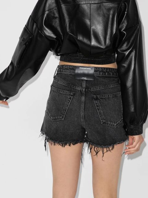 Alexander Wang raw-hem denim shorts - Black - zdjęcie produktu nr 2