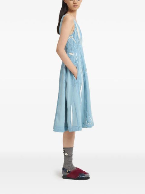 Marni V-neck seam dress - Blue