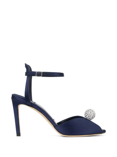 Jimmy Choo Sacora 85 crystal-embellished sandals - Blue - zdjęcie produktu nr 1