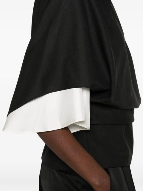 Róhe draped one-shoulder top - Black