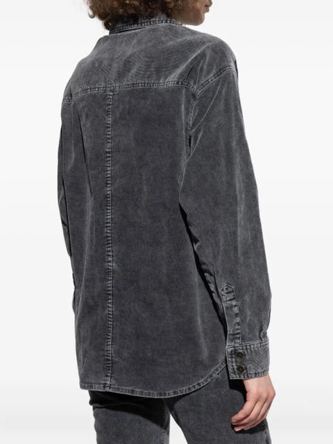 MARANT ÉTOILE patch-pocket corduroy shirt - Grey