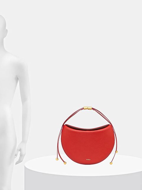 Furla torebka skórzana Moonstone M Shoulder Bag kolor czerwony WB01868 BX3104 4484S