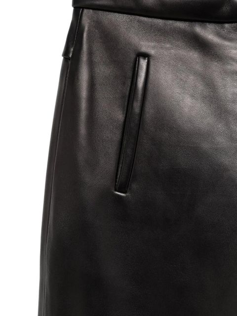 KHAITE panelled leather trousers - Black