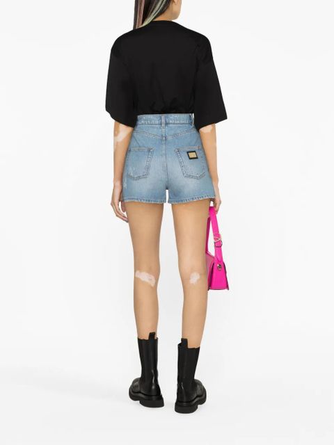 Dolce & Gabbana high-waisted denim shorts - Blue