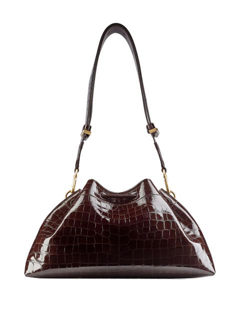 Jimmy Choo medium Cinch crocodile-effect shoulder bag - Brown - zdjęcie produktu nr 2