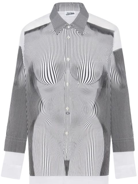 Jean Paul Gaultier The Petit Grand Pinstripe Body Morphing shirt - White - zdjęcie produktu nr 1
