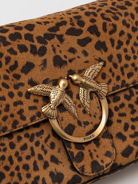 Pinko torebka zamszowa kolor brązowy 106243 A32A