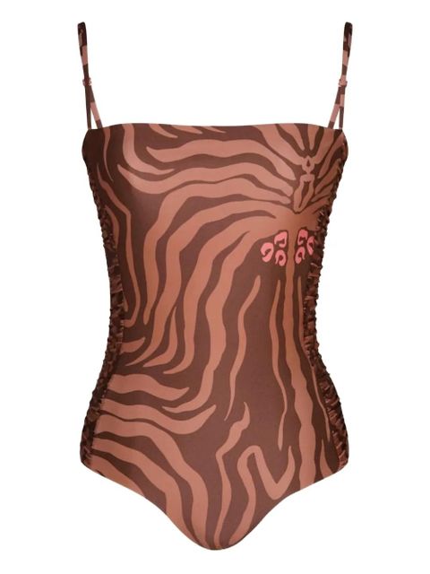 Johanna Ortiz Kuna printed swimsuit - Brown - zdjęcie produktu nr 1