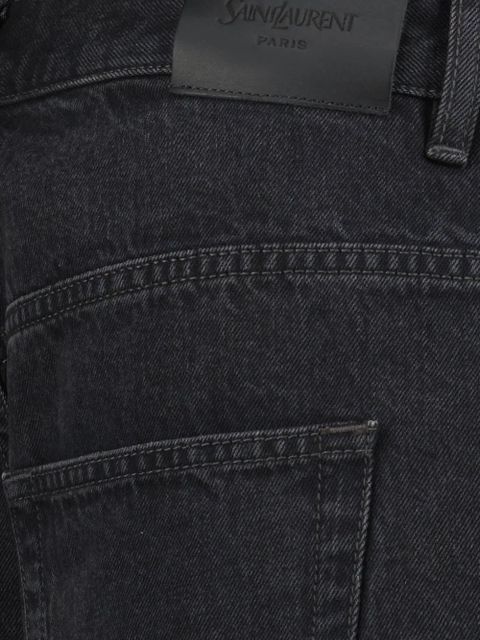 Saint Laurent frayed detailing shorts - Black