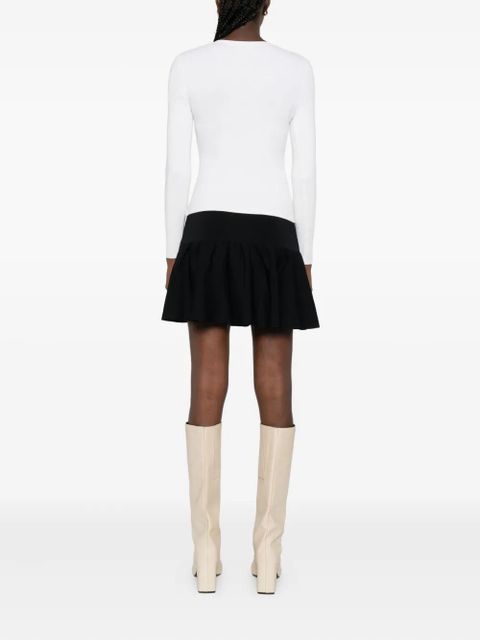 SANDRO embellished ruffled mini dress - White