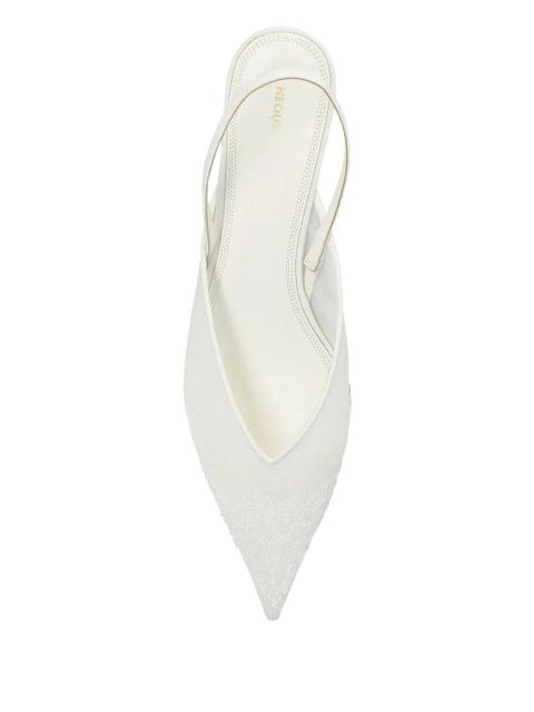 NEOUS 40mm Irena lace-detail slingback pumps - White - zdjęcie produktu nr 2